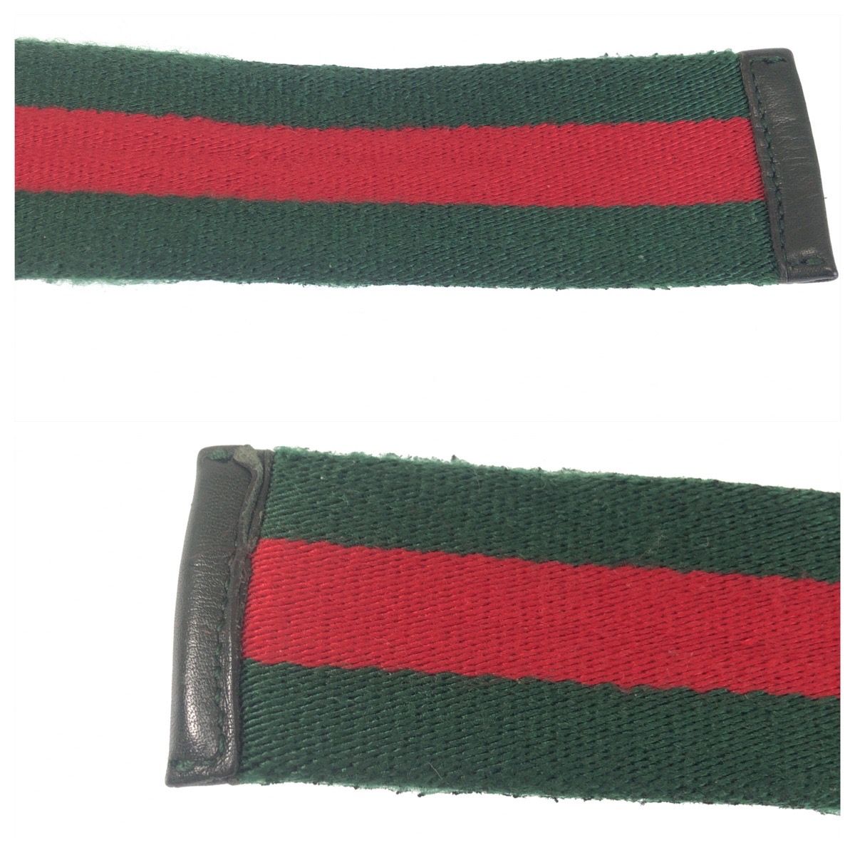 美品 GUCCI グッチ シェリーライン 85cm/34inc グリーン レッド