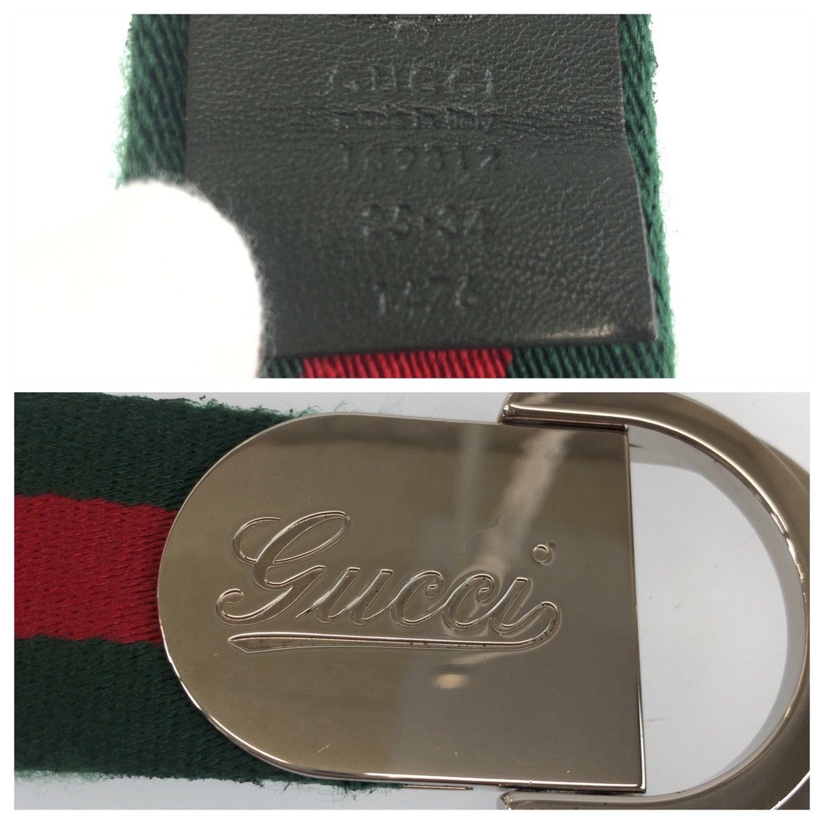 美品 GUCCI グッチ シェリーライン 85cm/34inc グリーン レッド
