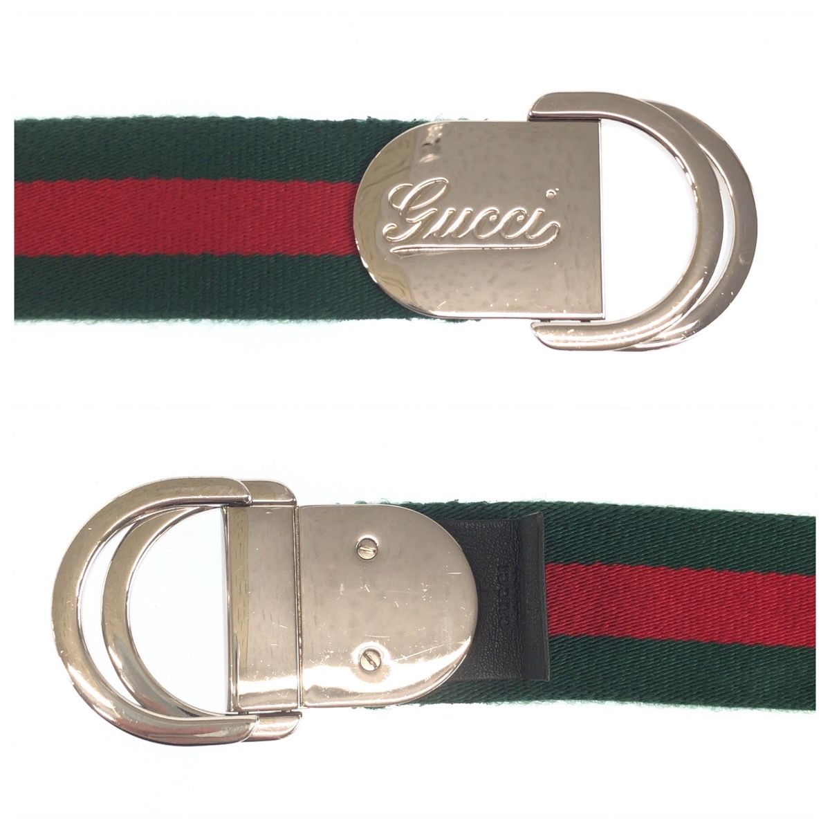 美品 GUCCI グッチ シェリーライン 85cm/34inc グリーン レッド