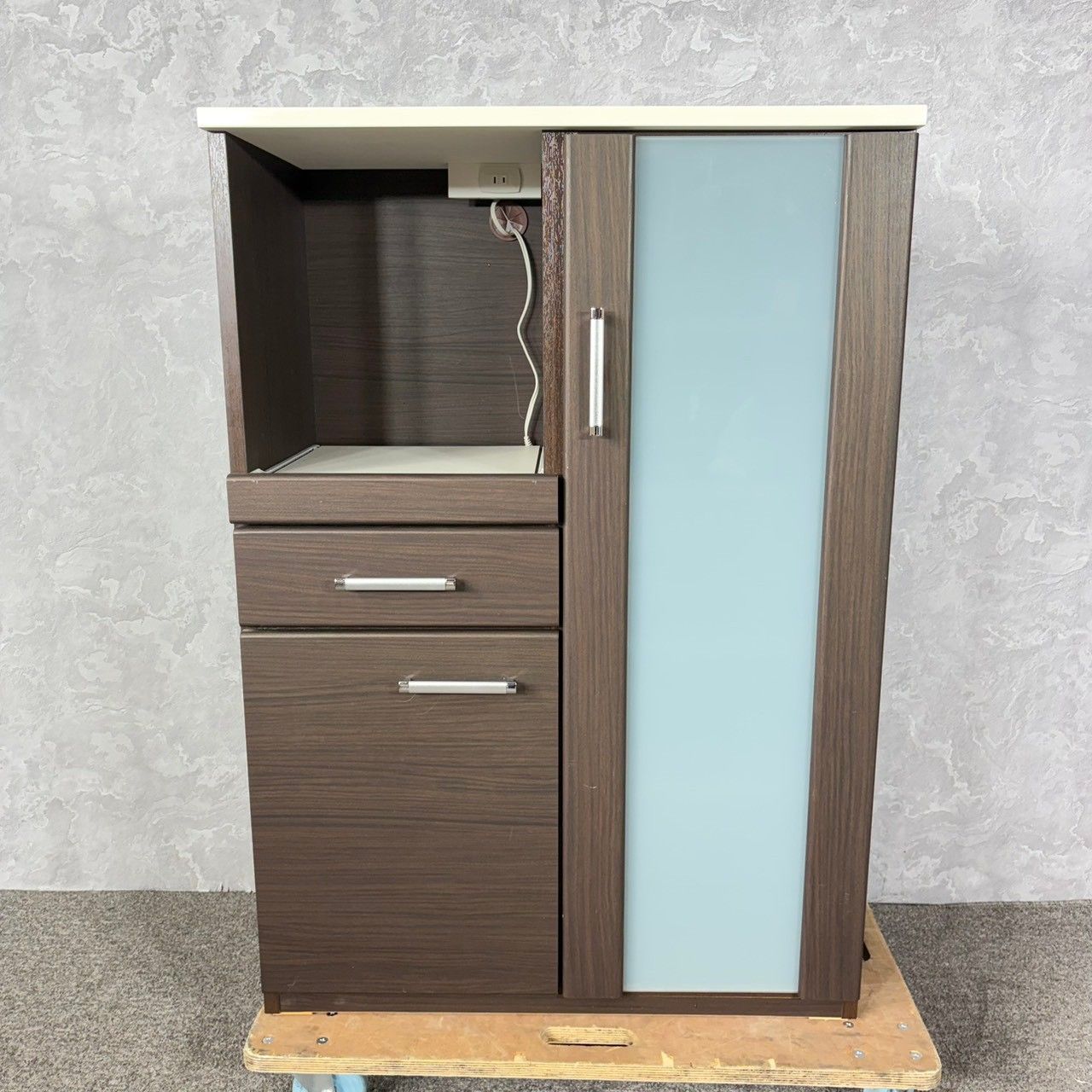 【お花坊】NITORI 食器棚　コパン　幅80cm奥行き40cm 1点 NITORI ニトリ コパン 80㎝幅 食器棚 キッチンボード - メルカリ