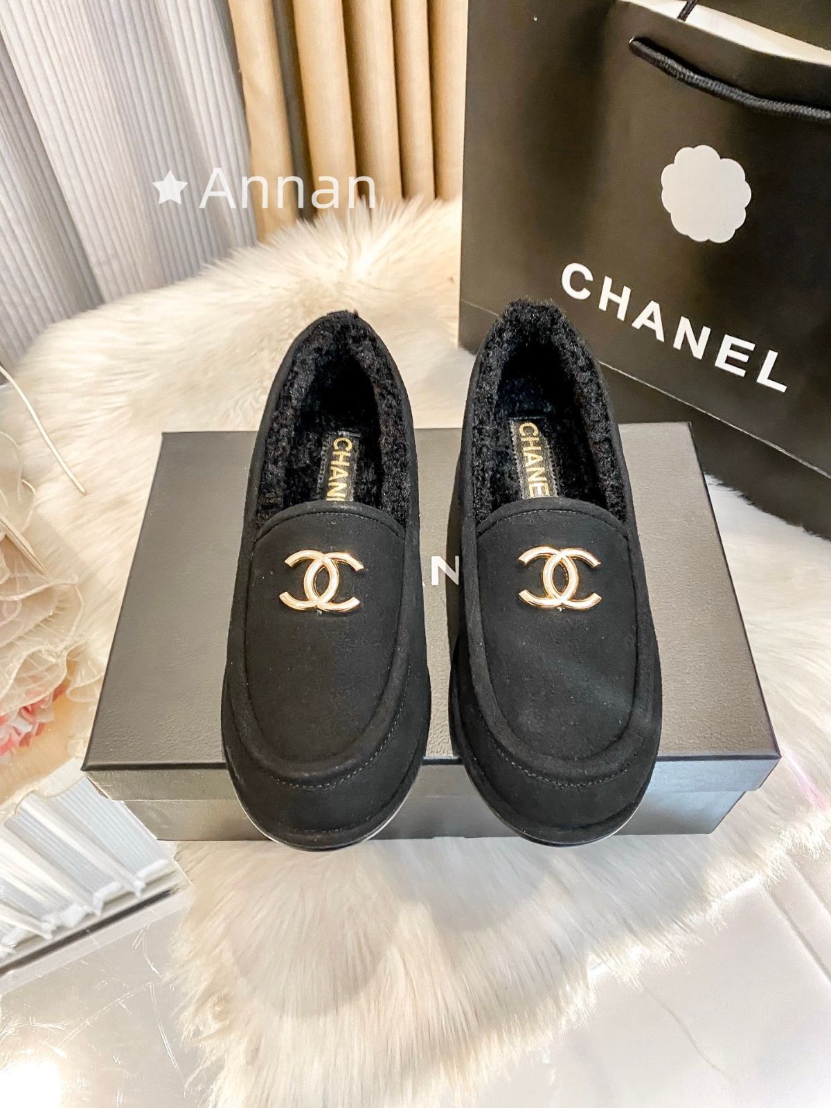 お洒落 極美品 新品 CHANEL シャネル ローファー?革靴 レディース
