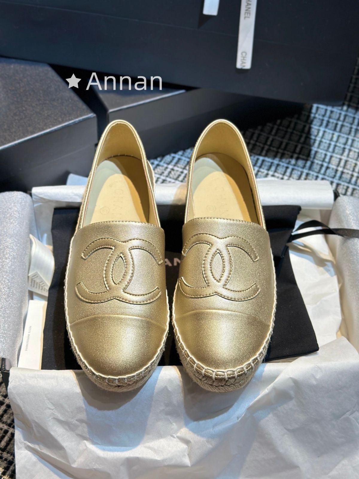 美品 本日特価 新品 CHANEL シャネル ローファー?革靴 レディース