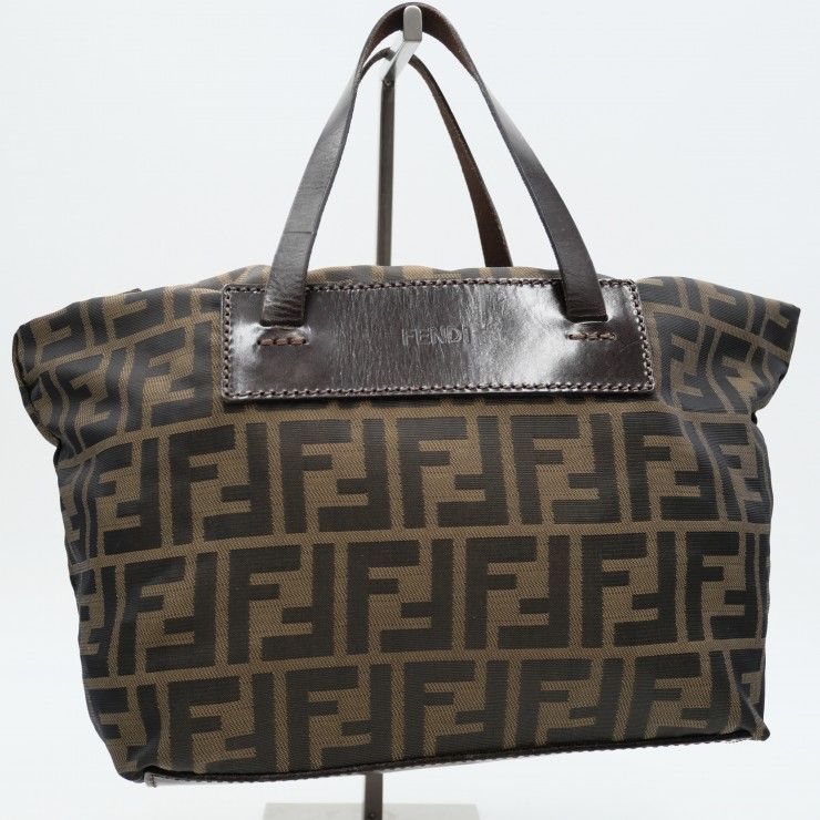 FENDI（フェンディ）ズッカ柄 ハンドバッグ ミニトートバッグ ブラウン