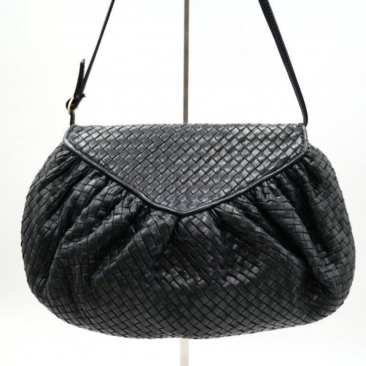 FENDI スパイラル ハンドバッグ オールレザー ブラック ヴィンテージ 黒 FENDI（フェンディ）スパイバッグ ヴィンテージ ショルダーバッグ