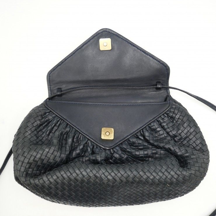 FENDI スパイラル ハンドバッグ オールレザー ブラック ヴィンテージ 黒 FENDI（フェンディ）スパイバッグ ヴィンテージ ショルダーバッグ