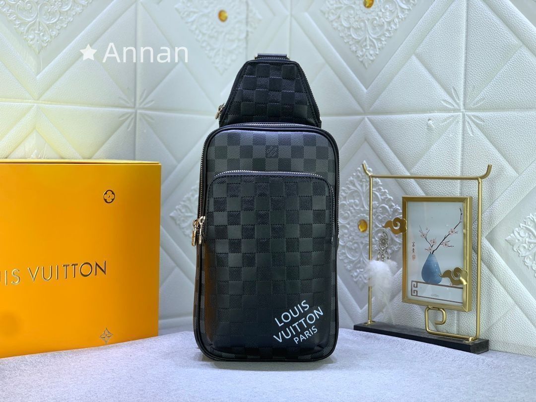 送料込 LOUIS VUITTON ルイヴィトン メンズ ボディーバッグ ダミエ アンフィニ アヴェニュー ボディバッグ