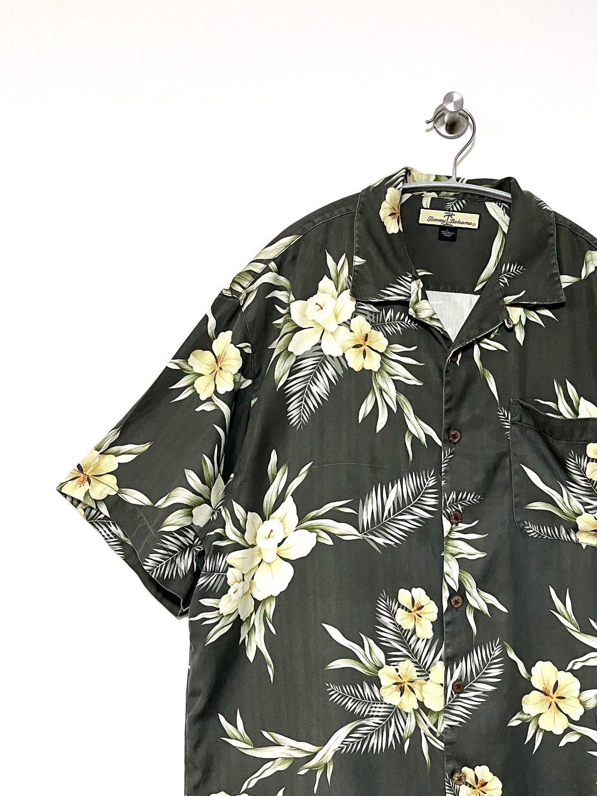 Tommy Bahama】00s S/S シルクアロハシャツ L 開襟 トミーバハマ