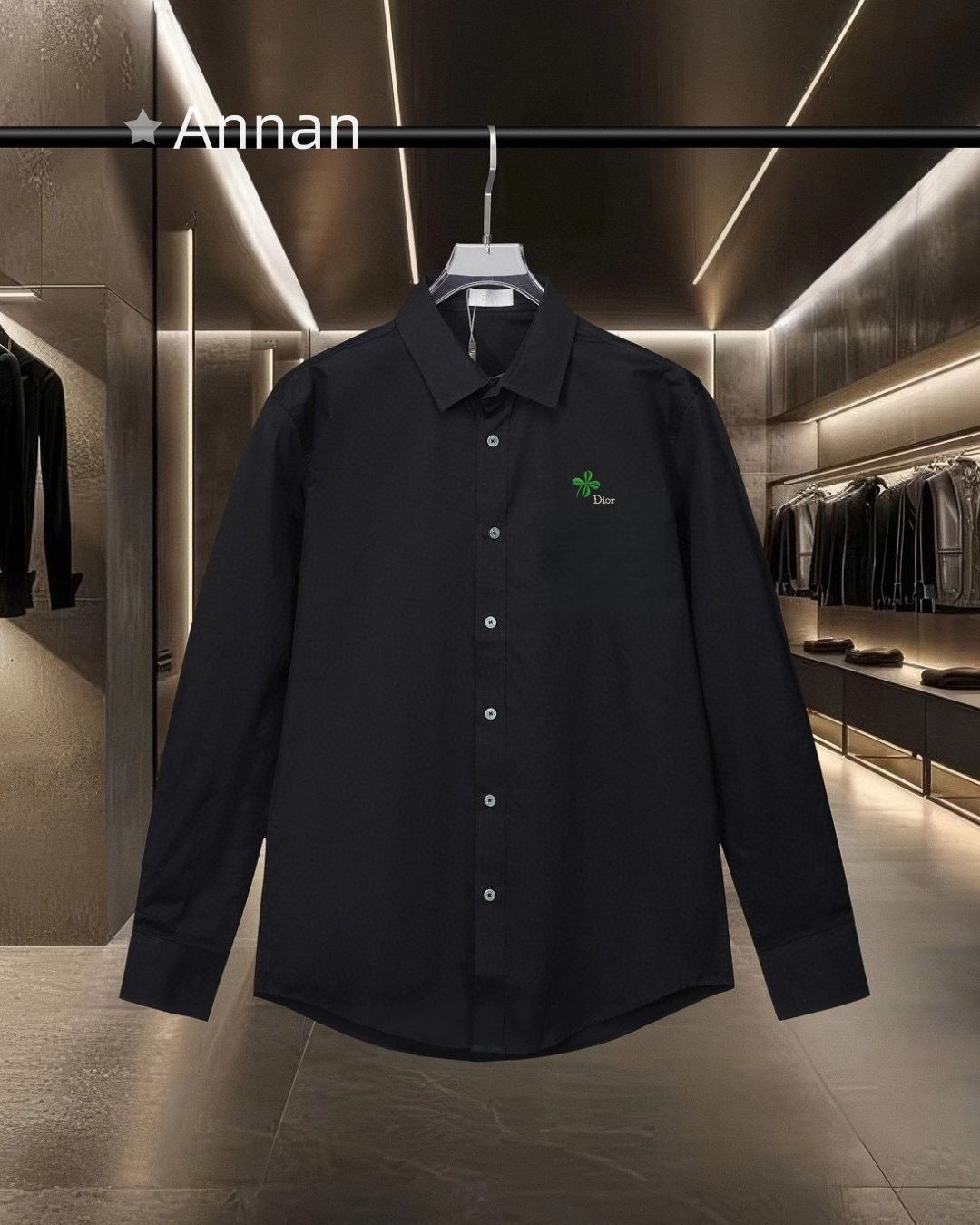 超美品 限定品新品 タグ付 Christian Dior クリスチャンディオール長袖シャツ メンズ レディース ユニセックス カジュアル