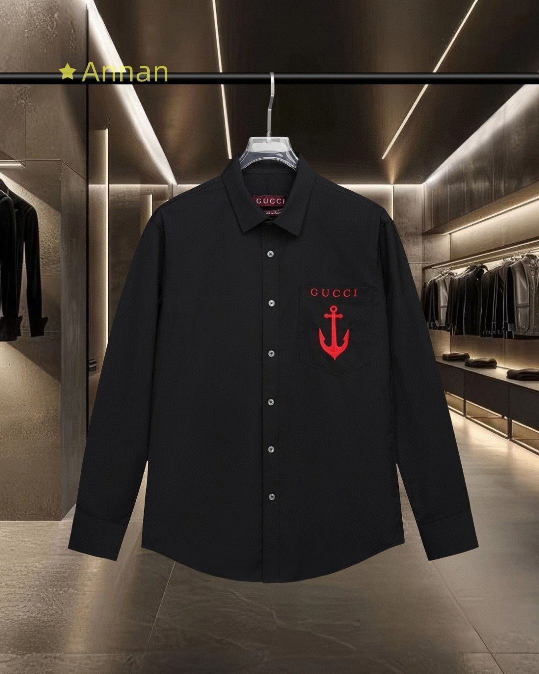 【未使用品】新品 タグ付 GUCCI グッチ 長袖シャツ メンズ レディース ユニセックス カジュアル