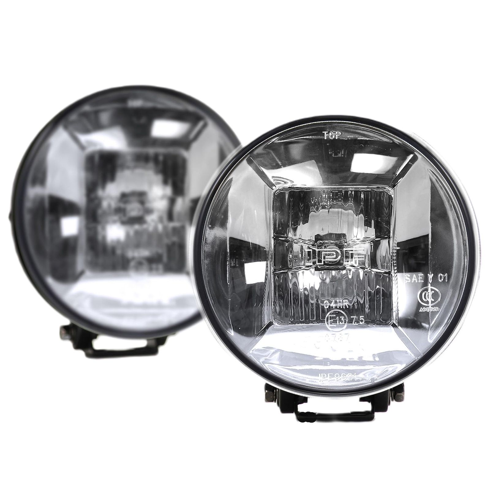 フォグランプ オフロード ハロゲン H3 丸形 直径166mmジムニーランクル他 N◇IPF フォグランプ ハロゲン H3 丸形 直径166mm 3200K 純正色 12V用