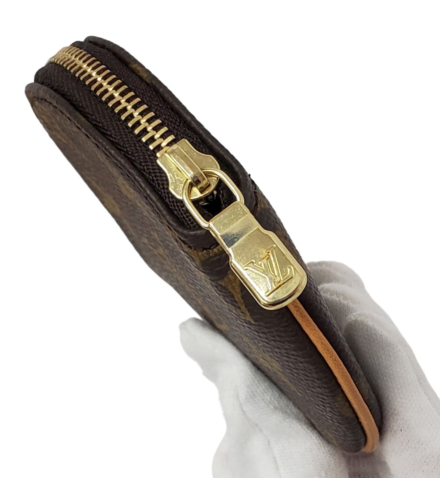D3828◇未使用【ルイヴィトン】モノグラム ポルト モネ ロン 小銭入れ