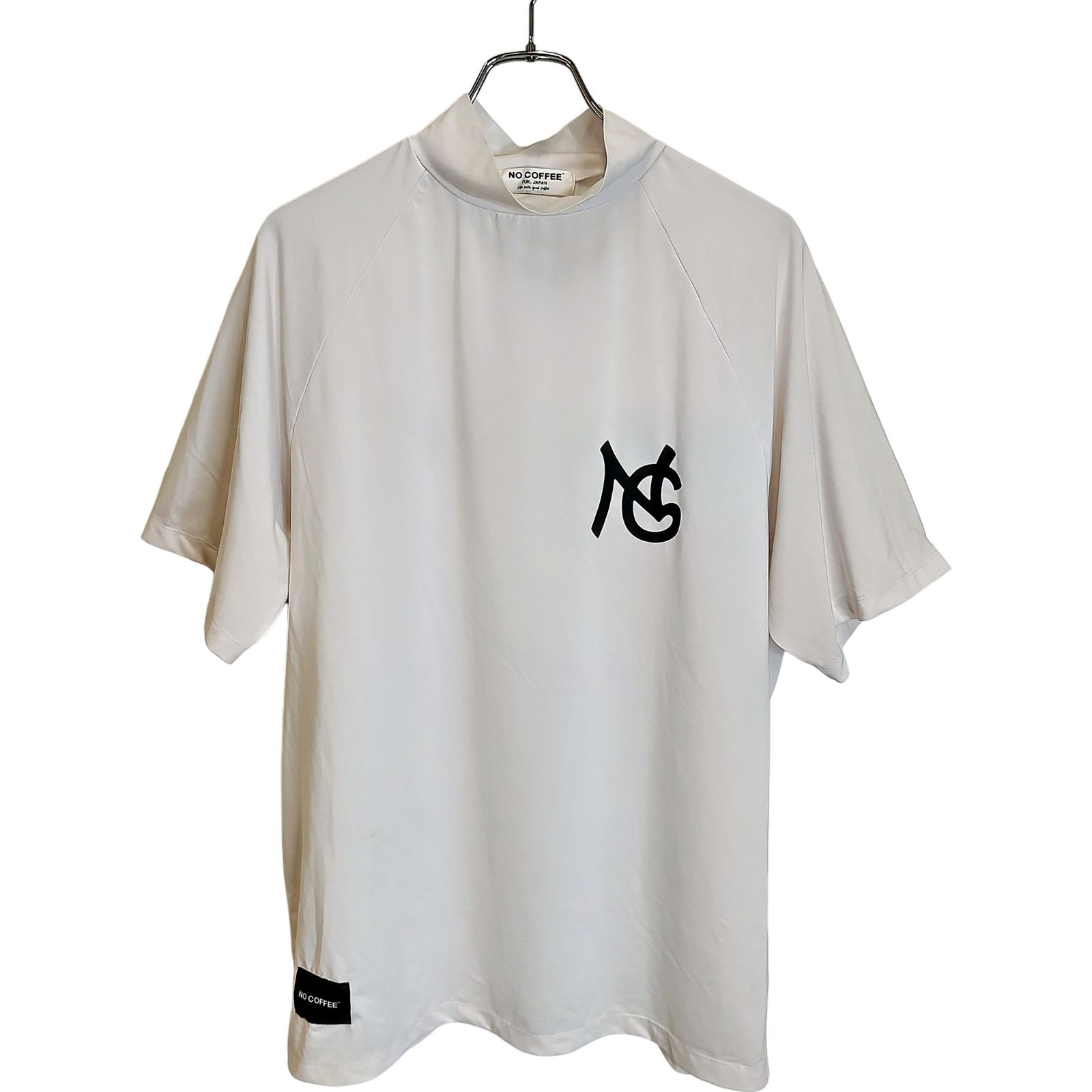 NO COFFEE ノーコーヒー ゴルフ 半袖 モックネック Tシャツ M ホワイト