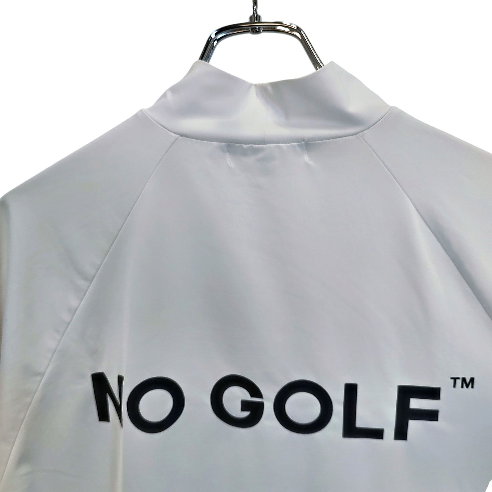 NO COFFEE ノーコーヒー ゴルフ 半袖 モックネック Tシャツ M ホワイト