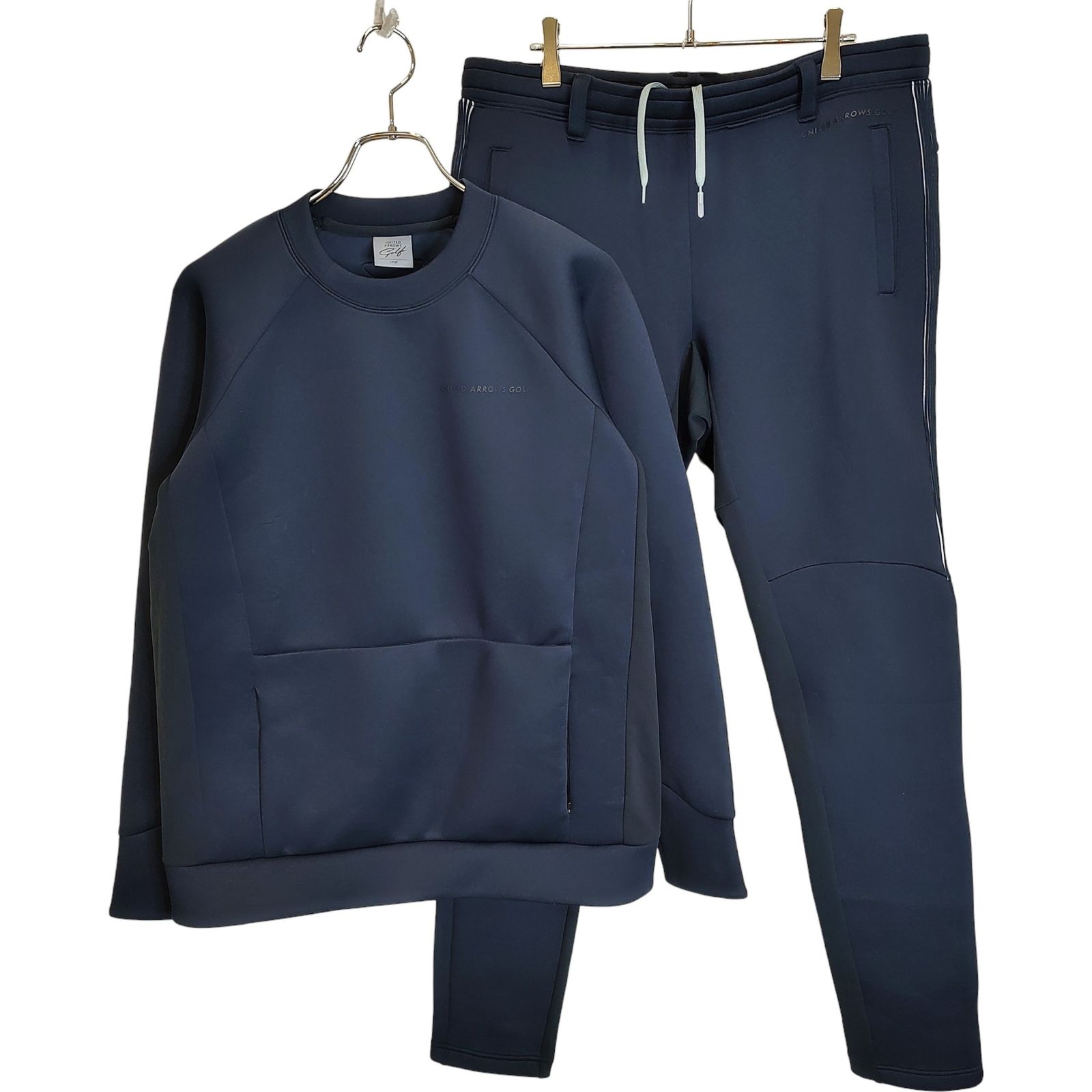 ユナイテッドアローズゴルフ セットアップ　サイズ:ブルゾンL、パンツLL 新品 UNITED ARROWS GOLF ユナイテッドアローズ ゴルフ スウェット パンツ