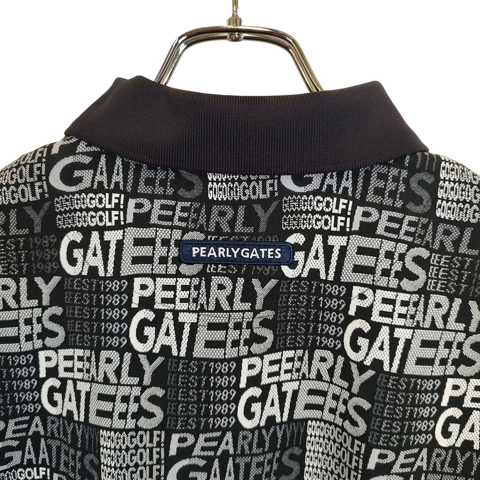 PEARLY GATES パーリーゲイツ ゴルフ 24SS 総柄 半袖 ポロシャツ 053