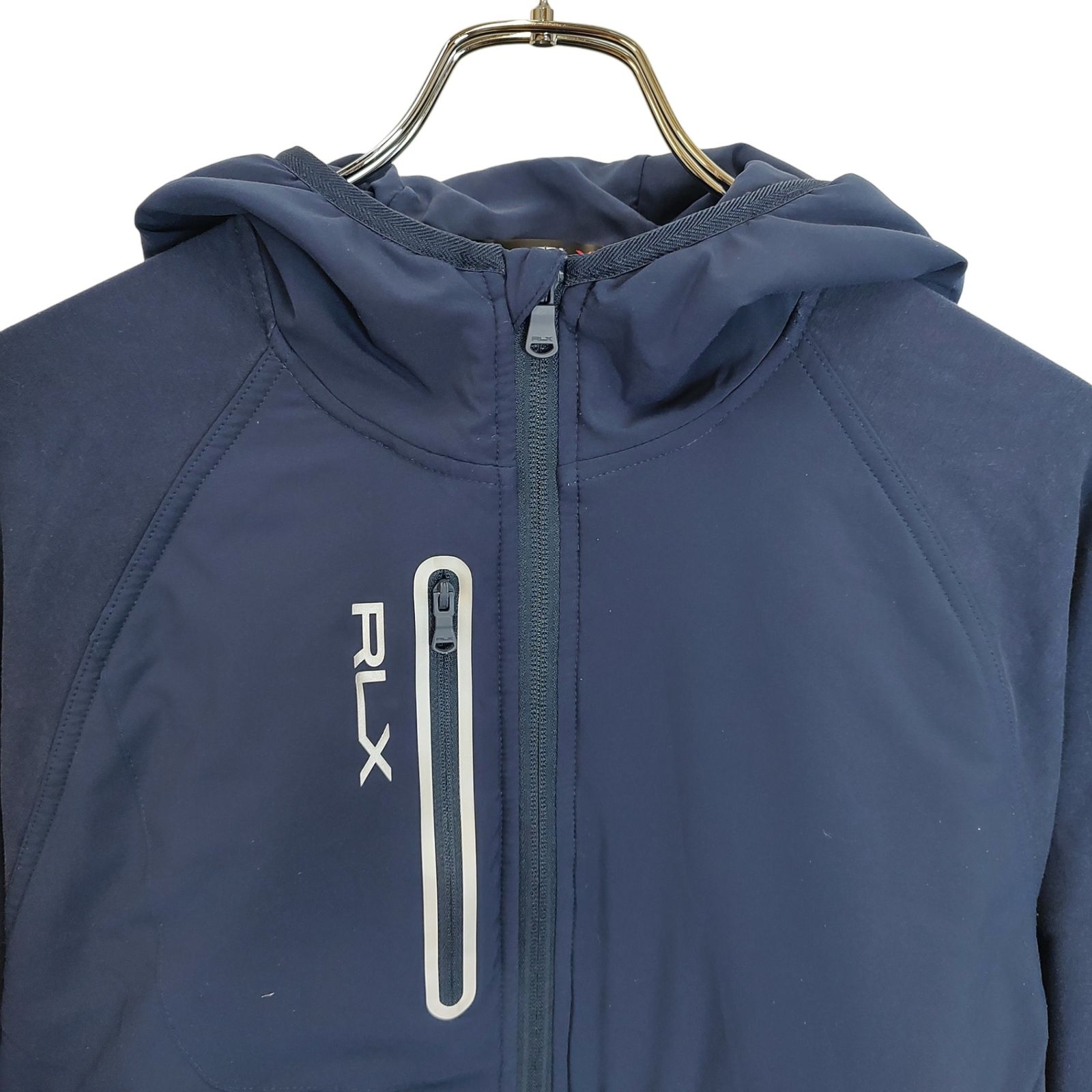 【新品】RLXラルフローレンゴルフシャツジャケットジャージーパーカー紺US:XS RLX RALPH LAUREN アールエルエックス ラルフローレン ゴルフ ジップ