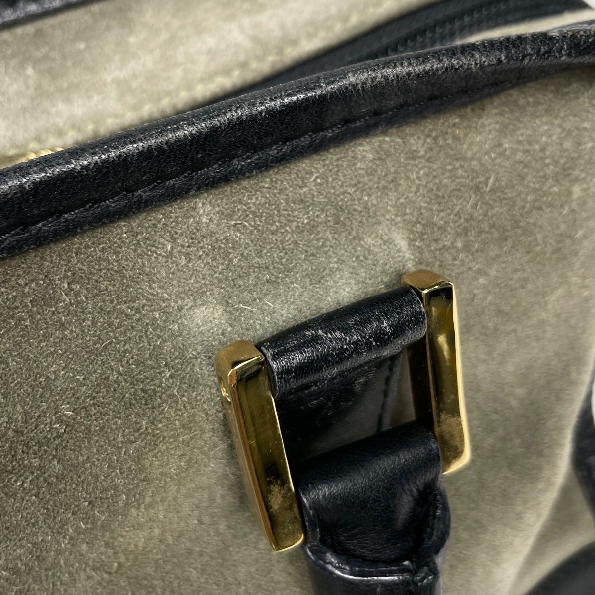 ロエベ LOEWE アマソナ28 ハンドバッグ アナグラム ロゴ スエード