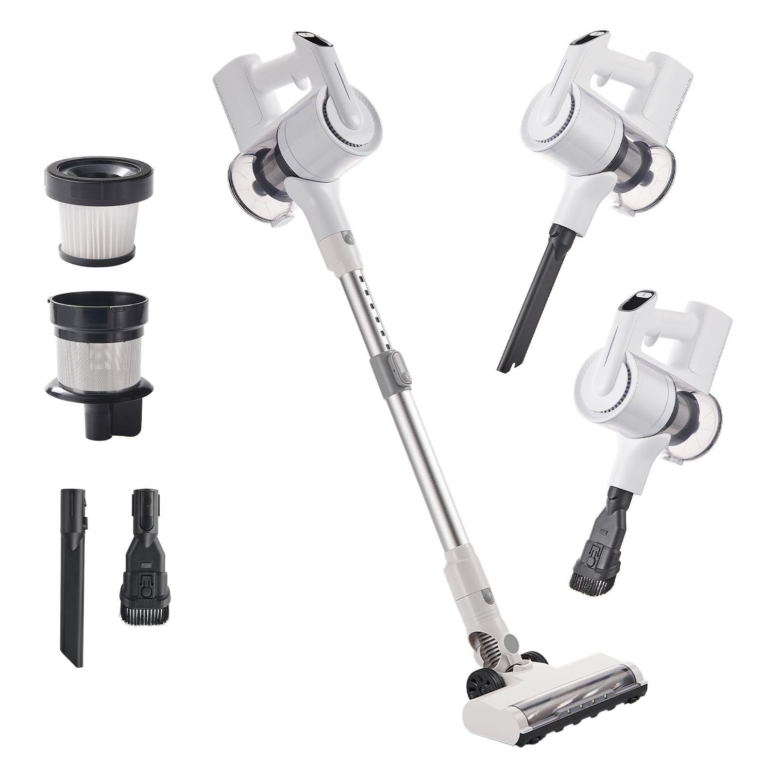 【コードレスで、充電式。】 ONE STEP 掃除機 サイクロン ハンディ スティック 着脱式バッテリー 軽量 2WAY LEDライト★ 650135f3