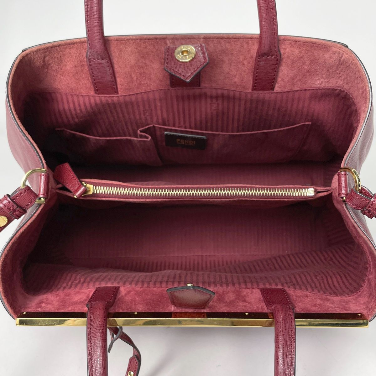 フェンディ FENDI トゥージュール ハンドバッグ 2WAY レザー レッド 