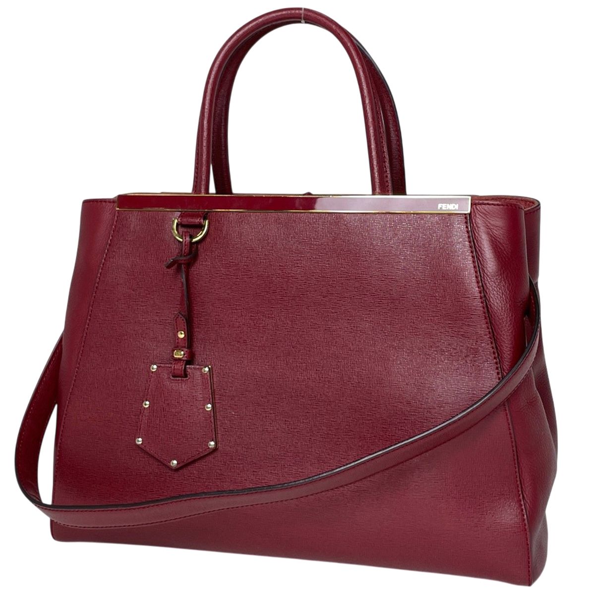 フェンディ FENDI トゥージュール ハンドバッグ 2WAY レザー レッド