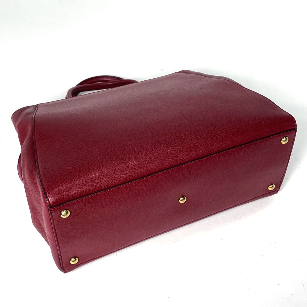 フェンディ FENDI トゥージュール ハンドバッグ 2WAY レザー レッド 