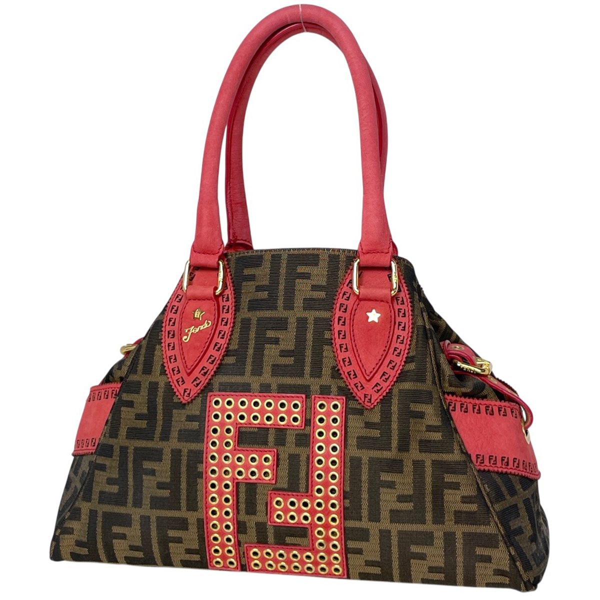 FENDI ハンドバッグ　ズッカ　エトニコ　パンチング8BN162 フェンディ FENDI エトニコ ハンドバッグ ズッカ柄 パンチング