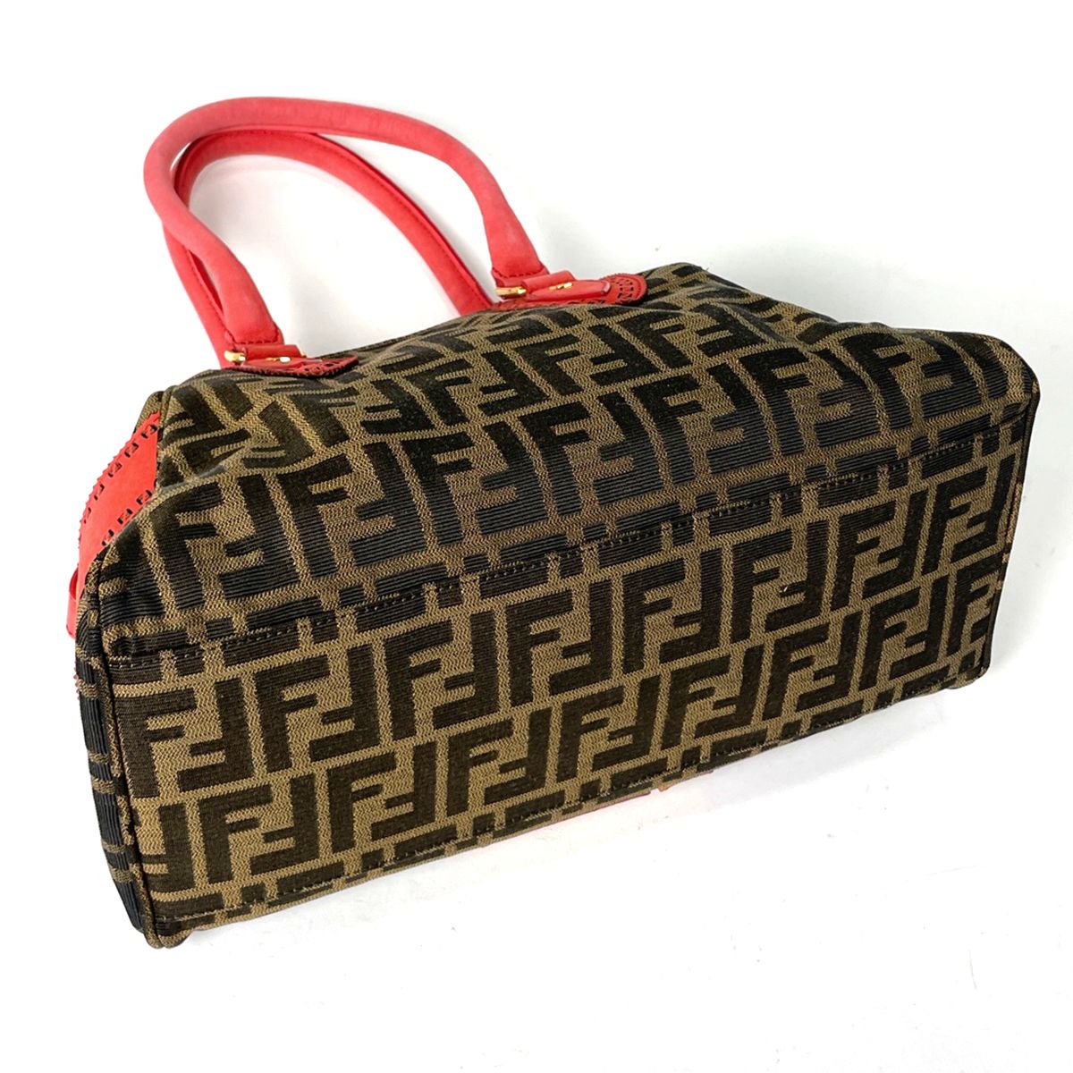 FENDI フェンディ ズッカ柄　エトニコ ハンドバッグ トートバッグ フェンディ FENDI エトニコ ハンドバッグ ズッカ柄 パンチング