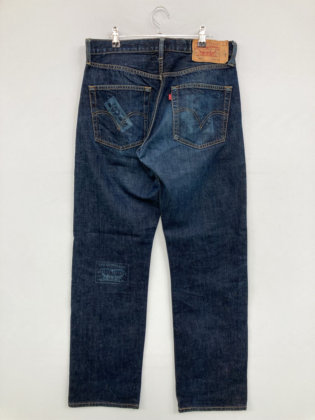 LEVI STRAUSS & CO. リーバイストラウスアンドカンパニー デニムパンツ W33 L36 ネイビー フルレングス 無地 スタンダード ストレート レギュラー ヴィンテージ ワンポイント メンズ LEVI STRAUSS & CO. リーバイストラウスアンドカンパニー デニムパンツ W33 L36 ネイビー フルレングス 無地 スタンダード ストレート レギュラー ヴィンテージ ワンポイント メンズ