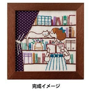 【新品・5営業日で発送】LECIEN (ルシアン) COSMO(コスモ)刺しゅうキット ねこと暮らす毎日(BOOK SHELF) (542104)【入数:5】