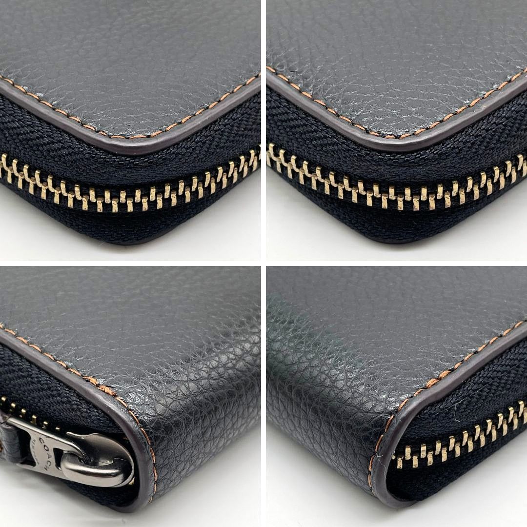 コーチ COACH 長財布 ラウンドファスナー レザー ブラック スヌーピー