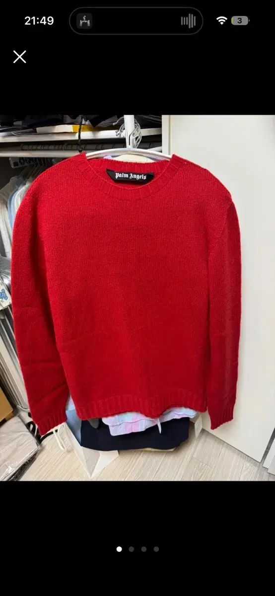 出品 エンジェルズ ラウンドネック ニット レッド