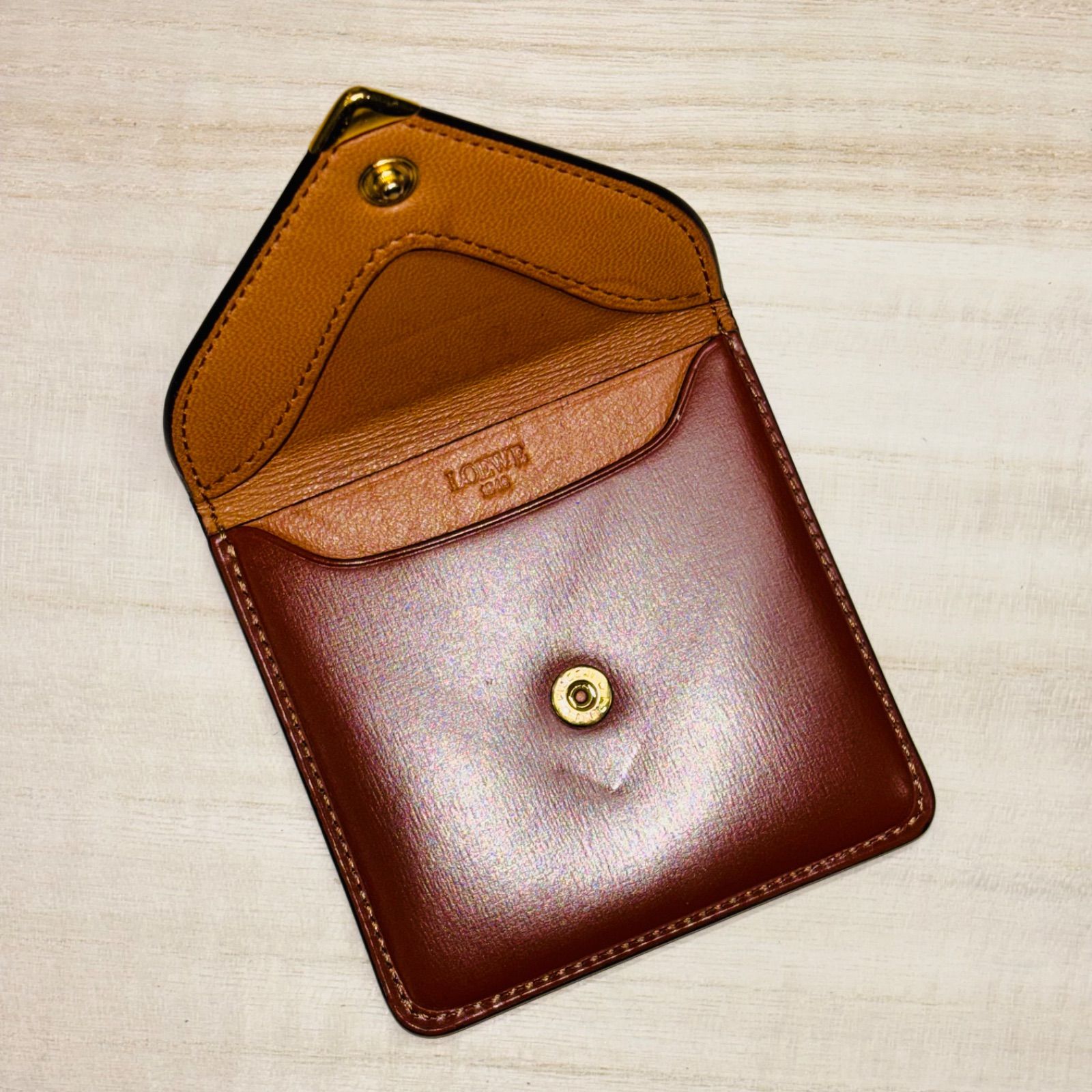 美品】ロエベ コインケース 小銭入れ アナグラム レター型