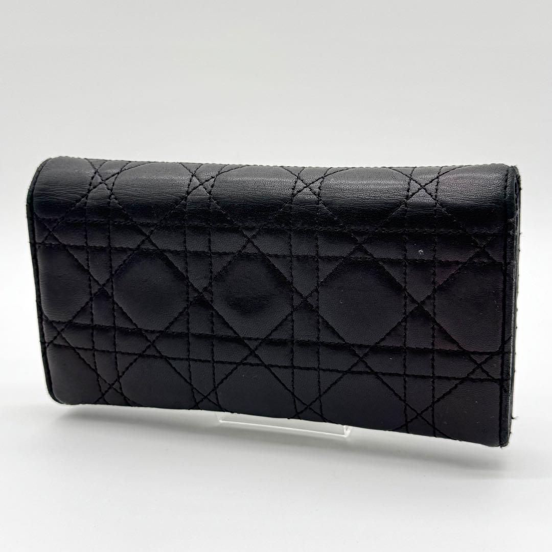 美品】Christian DIOR コンチネンタル ウォレット長財布 黒色 - メルカリ
