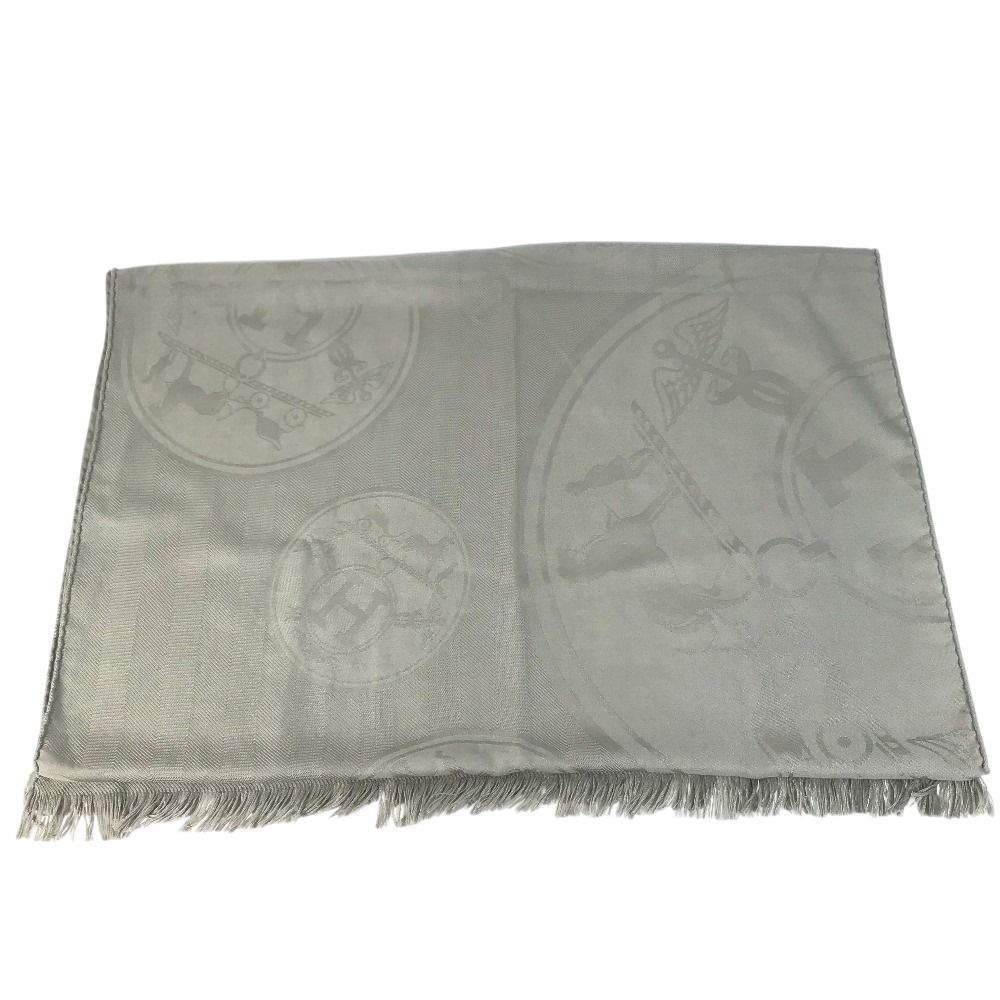 【新品未使用】HERMES　エルメス　ニューリブリス　ストール　Hロゴ　グレー HERMES エルメス ストール ストール ニューリブリス ニュー リブリス