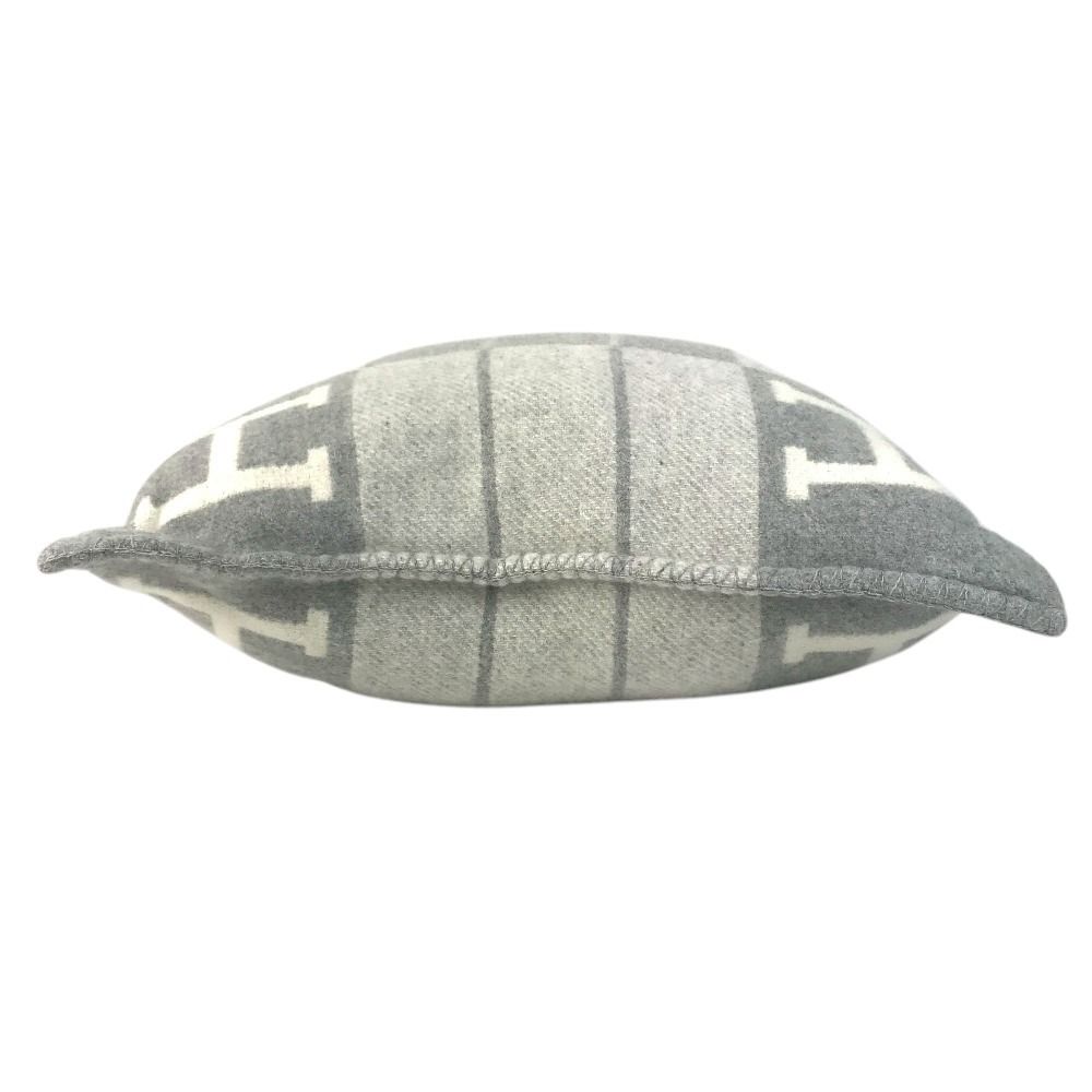 HERMES エルメス クッション クッション 《アヴァロンIII》 PM ウール/カシミヤ グレー