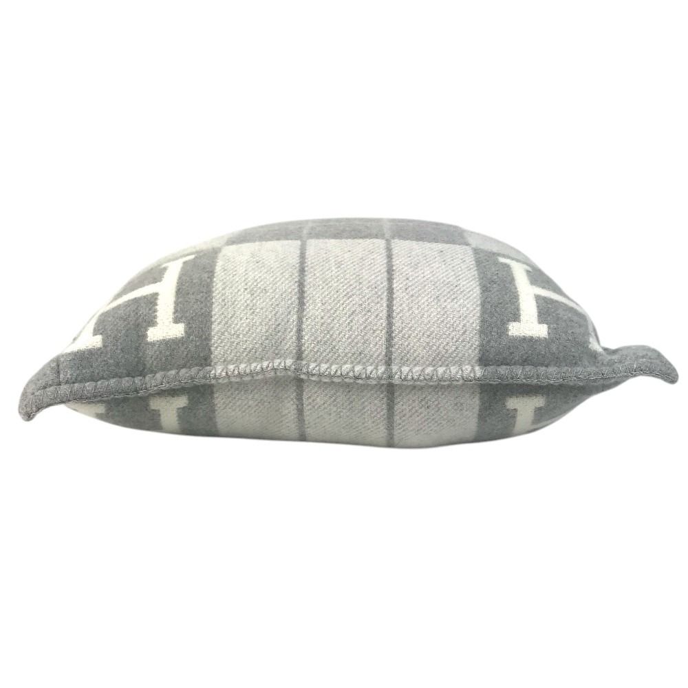 HERMES エルメス クッション クッション 《アヴァロンIII》 PM ウール/カシミヤ グレー