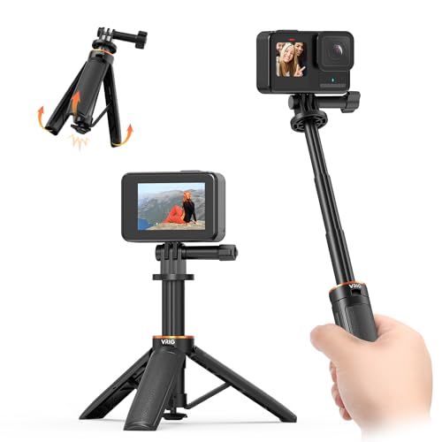 VRIG ミニ三脚 GoPro用 自撮り棒 「自動展開式」 アクションカメラ