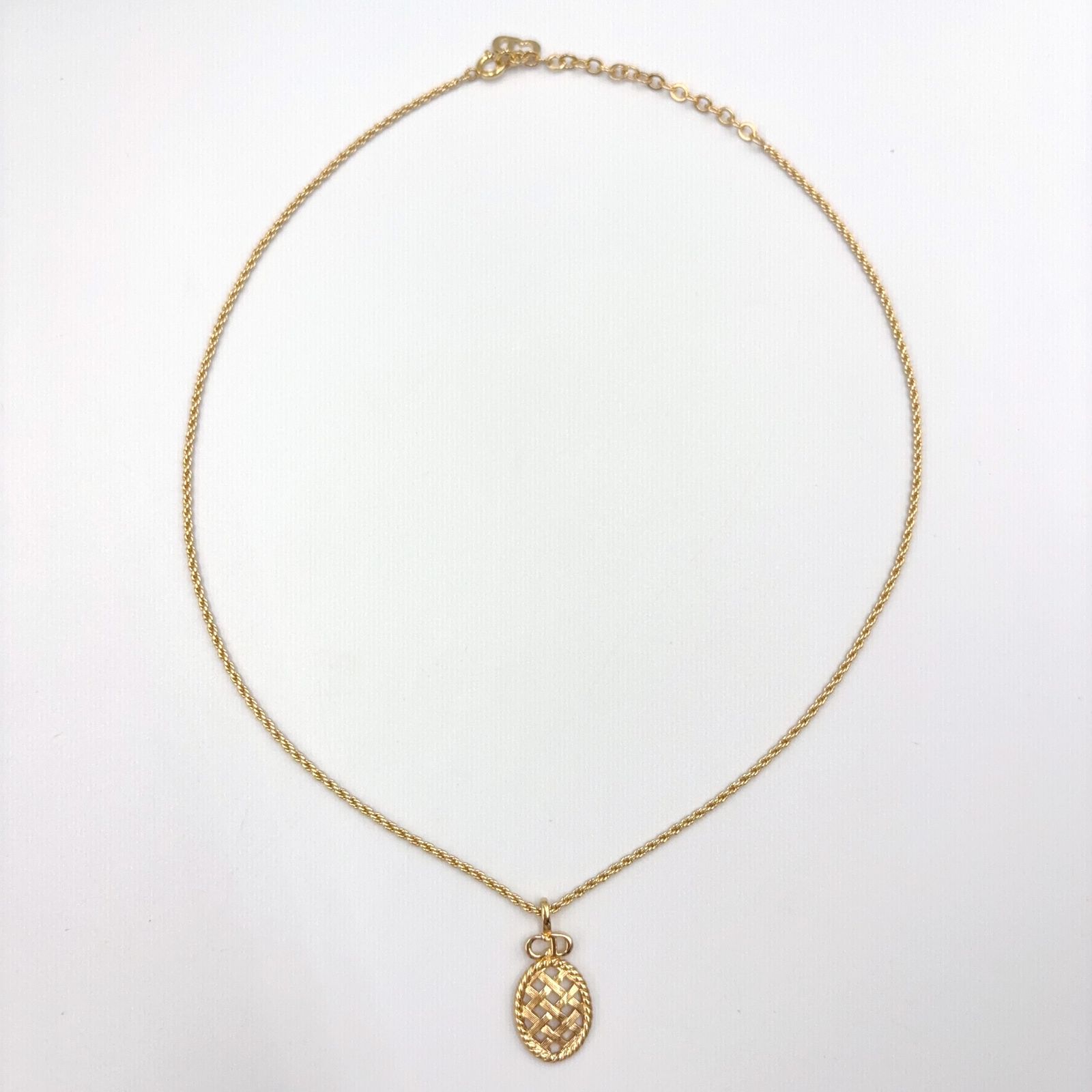 新着】Christian Dior CDロゴ メッシュ メタル ゴールド ネックレス