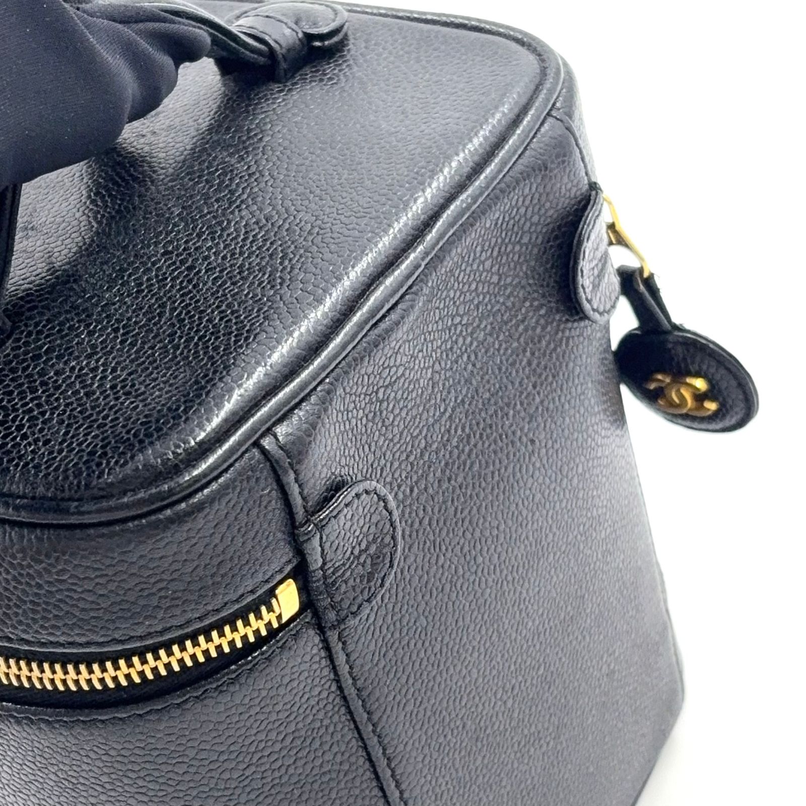 新着】CHANEL ココマーク バニティ シリアル番号不鮮明 キャビアスキン