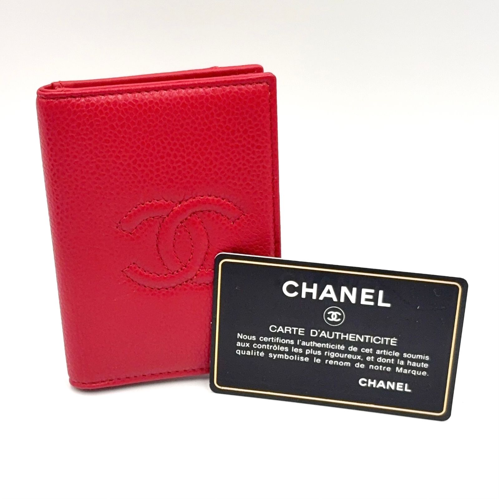 CHANEL レザーケース レッド 新着】CHANEL ココマーク レザー レッド カードケース - メルカリ