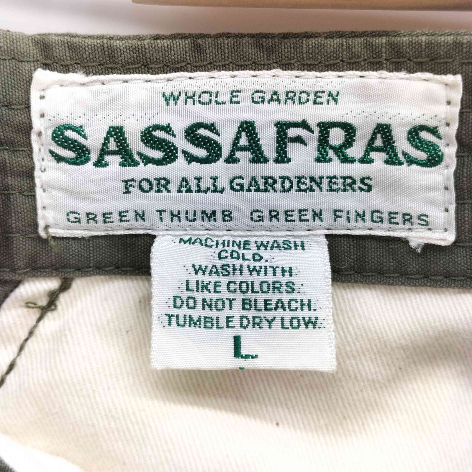 ササフラス SASSAFRAS ダブルポケット リップストップ コットン