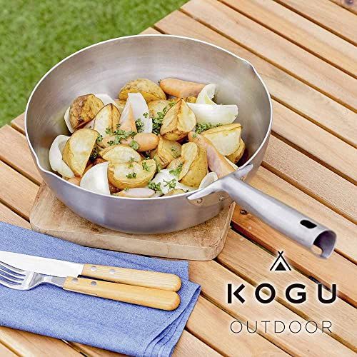 KOGU 考具 OUTDOOR フライパン 深型 24cm 【日本製】ステンレス 3層鋼 炒める ゆでる 揚げ物 ガス火 IH対応 食洗機対応 アウトドア 燕三条 44426 プレゼント 誕生日 記念日 ギフト 贈り物 下村企販pms 81213fbc