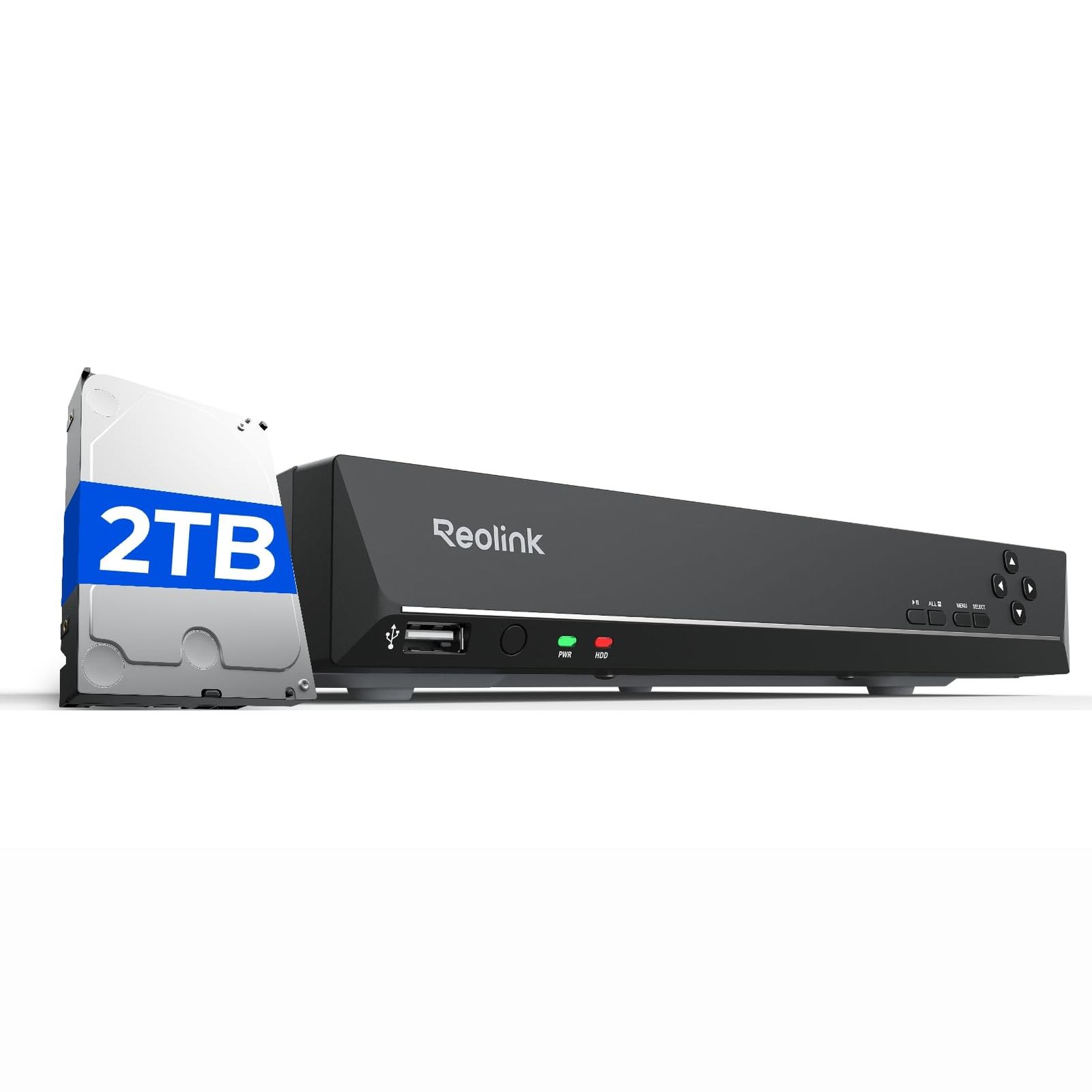 Reolink 4K 8CH PoE NVR 防犯カメラ 録画機能付き 監視カメラ 有線 2TB