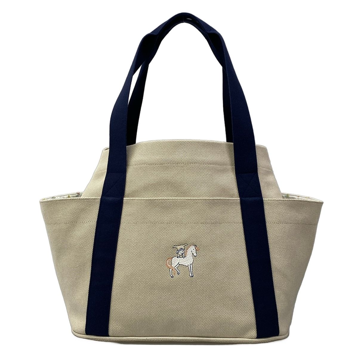 HERMES(エルメス) トートバッグ美品 カブリオル アイボリー×ダークネイビー マザーズバッグ 105,985円
