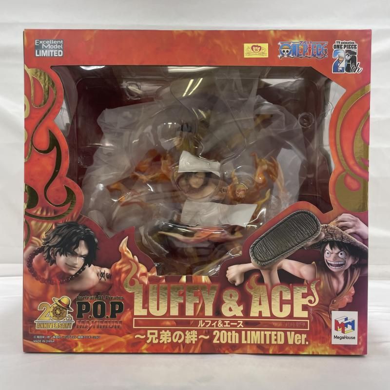 中古】開封)MegaHouse P.O.P ルフィ&エース 兄弟の絆 20th LIMITED Ver