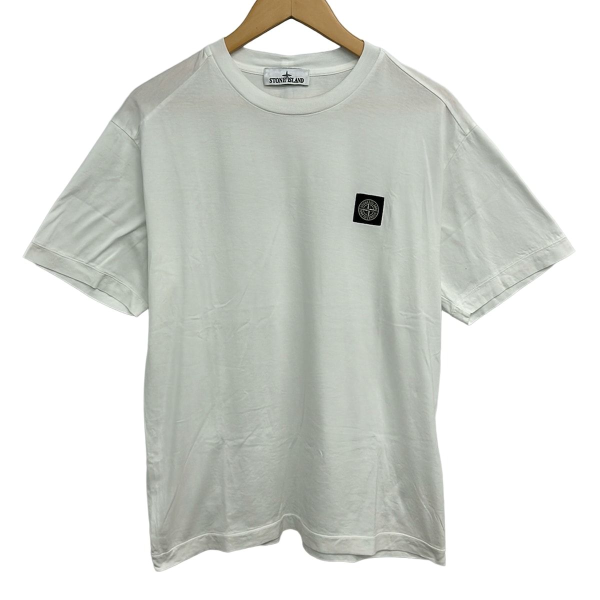 STONE ISLAND(ストーンアイランド) 半袖Tシャツ サイズL メンズ 801524113 白×黒