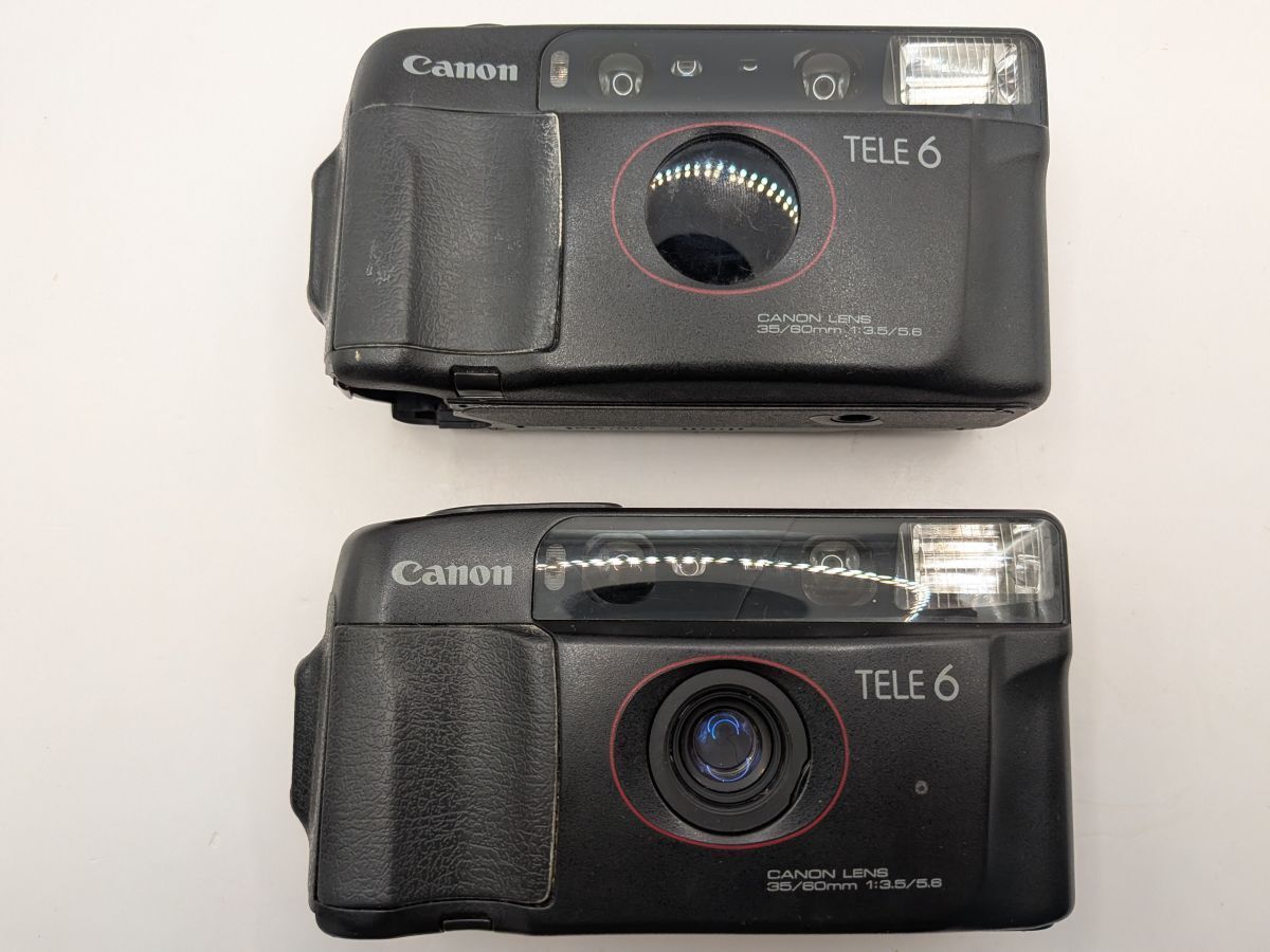 ★2台まとめ / ジャンク★ キヤノン Canon Autoboy TELE 6 コンパクトフィルムカメラ 通電可 #7202_15_11C7