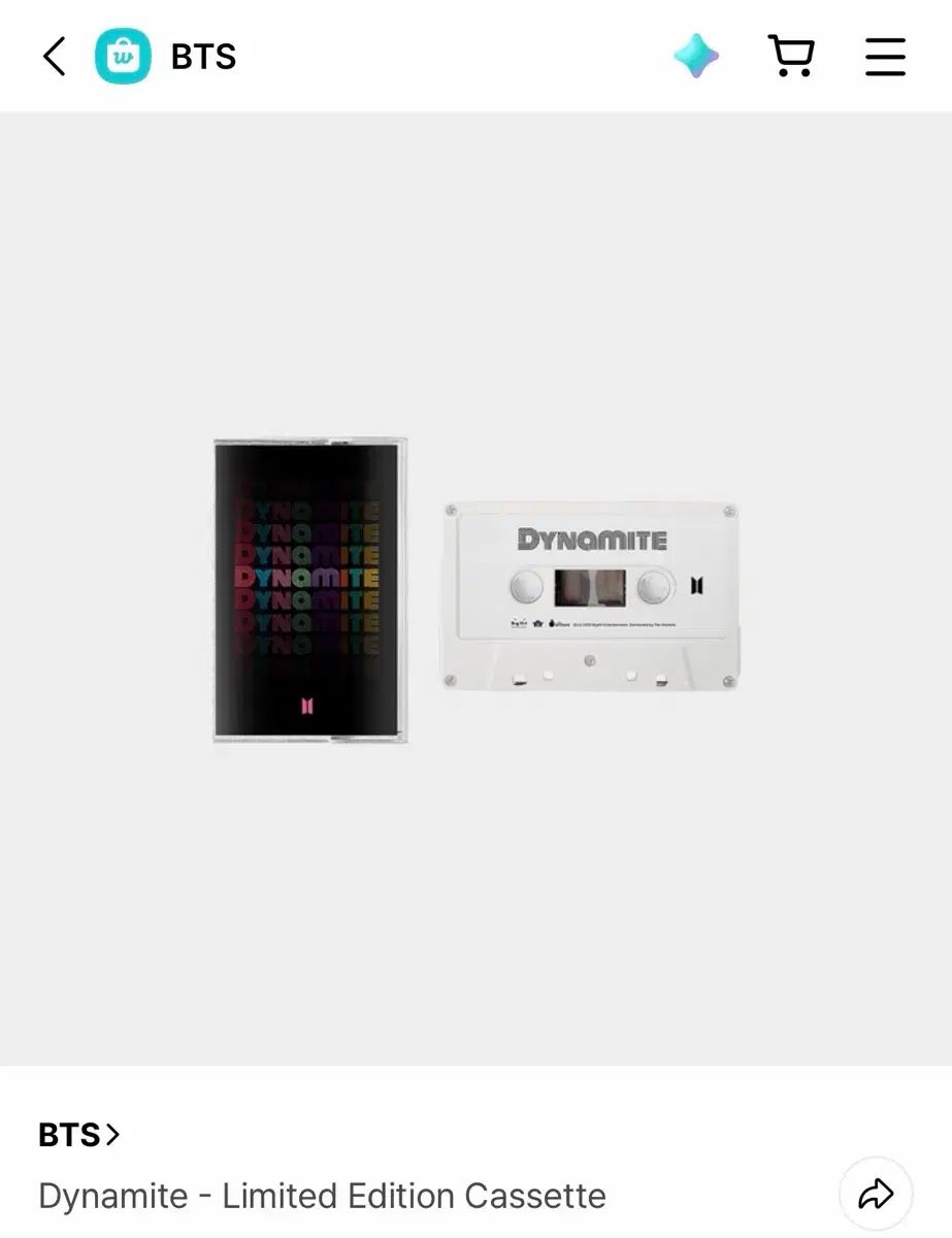 BTS dynamite - 限定版カセット、開封済み出品いたします - メルカリ