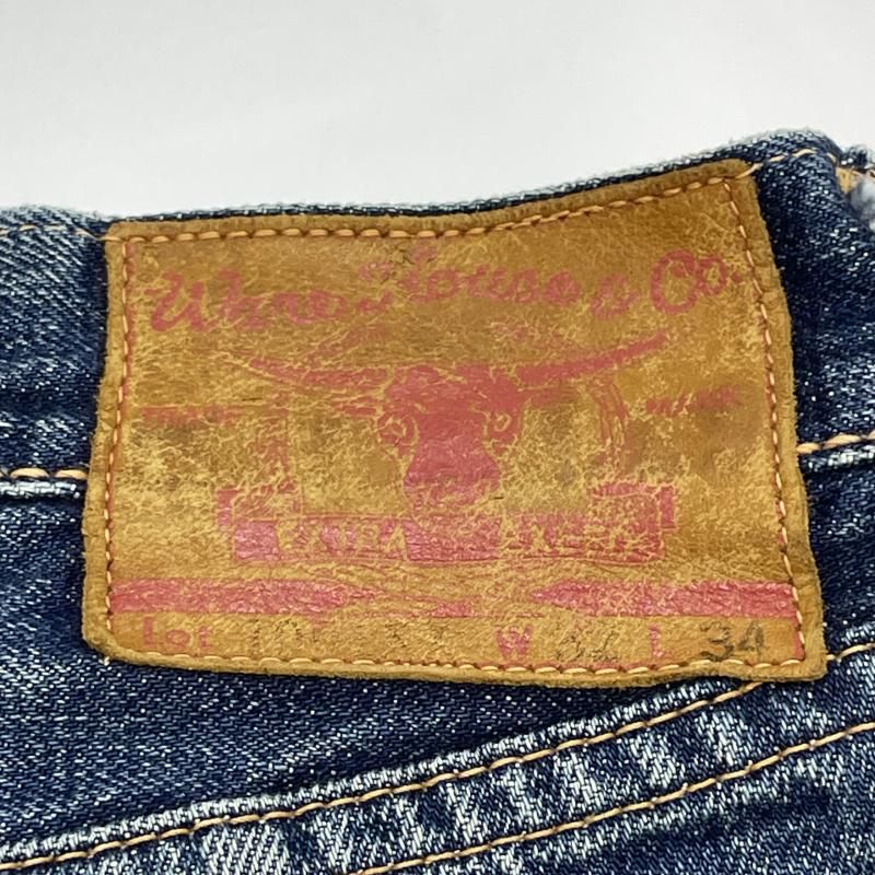中古】WAREHOUSE デニムパンツ 1001XX 最初期 牛パッチ サイズW32