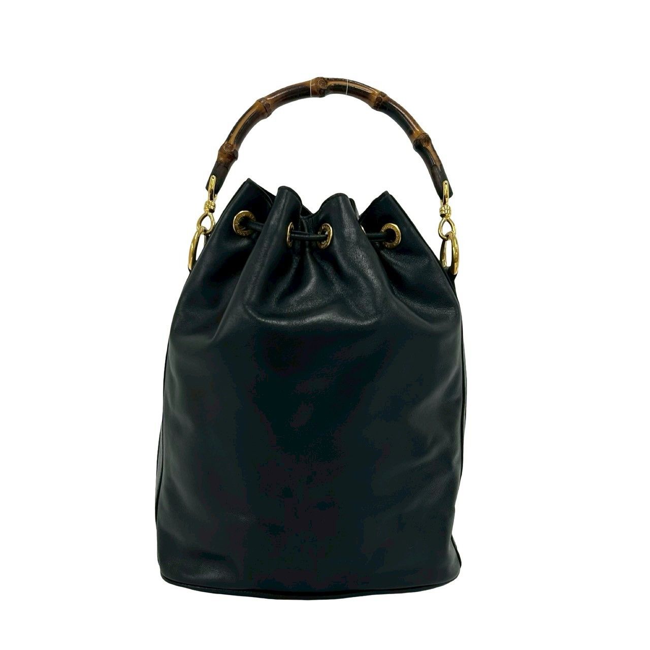 美品 グッチ バンブー 2way レザー ハンドバッグ ショルダーバッグ 極 美品 GUCCI グッチ オールドグッチ ヴィンテージ バンブー レザー